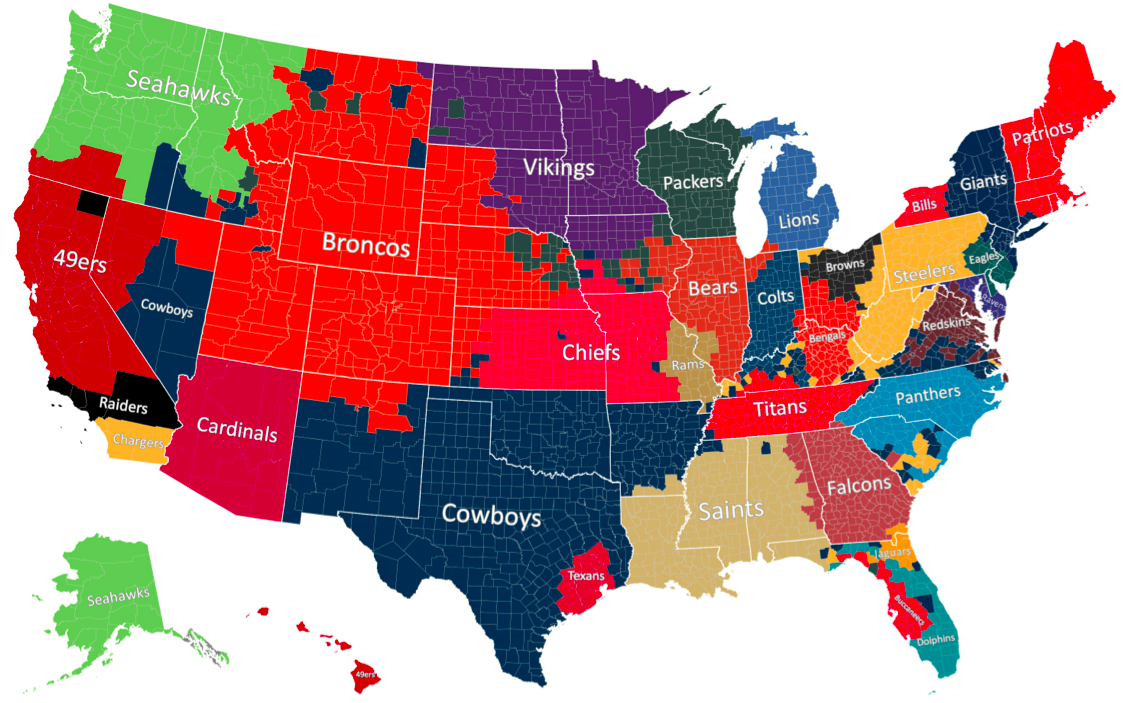 The Geography Of NFL Fandom