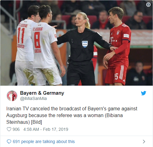 Iran TV Canceled Soccer Broadcast Because Referee Was A Woman