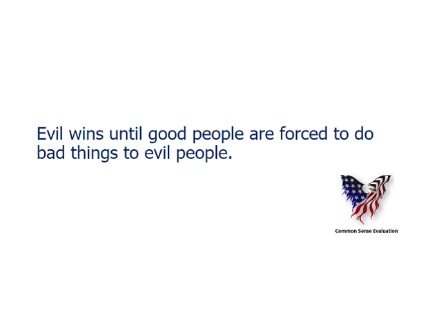 Evil People - Common Sense Evaluation