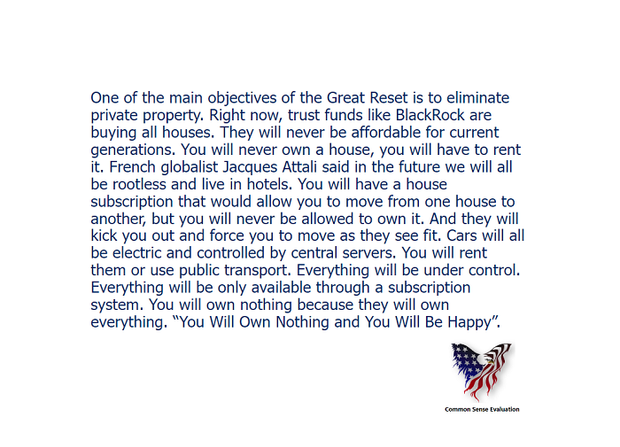 The Great Reset - Common Sense Evaluation