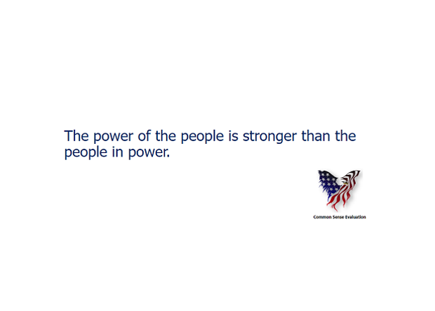 The Power Of The People - Common Sense Evaluation