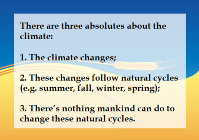 Absolutes About The Climate