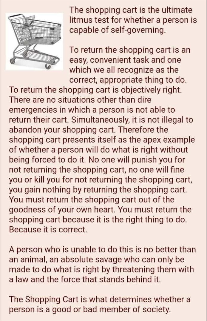 The Shopping Cart Theory