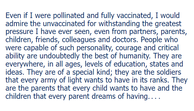 Admiration For The Unvaccinated - Common Sense Evaluation