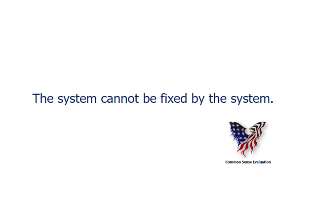 The system cannot be fixed by the system.