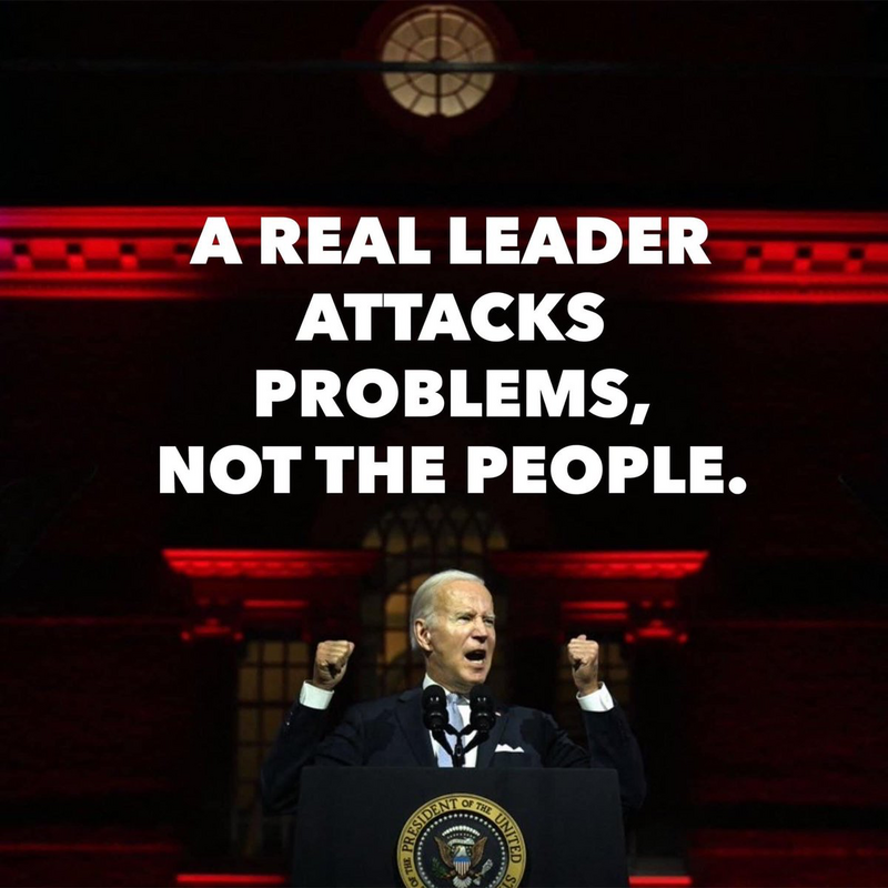 A real leader attacks problems, not the people.