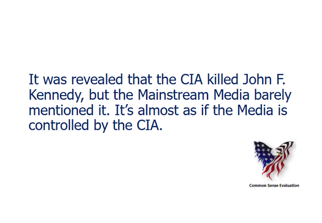 The CIA And The Mainstream Media - Common Sense Evaluation