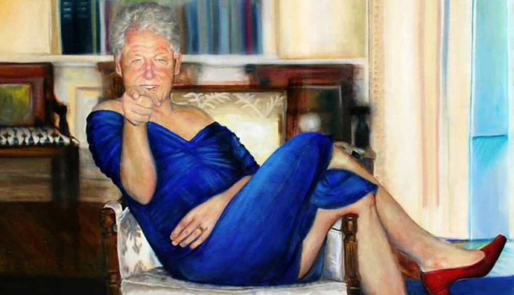 In a world filled with mysteries, some stories seem too bizarre to be true. Imagine stumbling upon a painting that makes your eyebrows shoot up, a painting of a former U.S. President, Bill Clinton, wearing a royal blue dress. Sounds like something out of a crazy conspiracy movie, right? But hold onto your hats, because this tale is stranger than fiction.