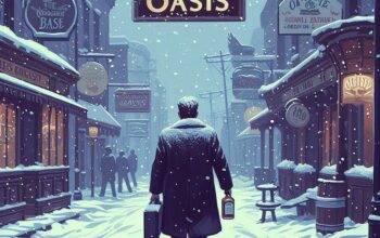 Unexpectedly trapped in a bar without alcohol, a man's journey takes a surreal turn in 'The Oasis.' An angelic pianist unveils the melody of his life, leading to a profound truth.
