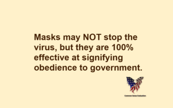 Masks may NOT stop the virus, but they are 100% effective at signifying obedience to government.
