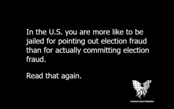 In the U.S. you are more like to be jailed for pointing out election fraud than for actually committing election fraud. Read that again.