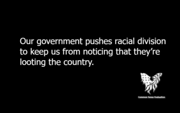 Our government pushes racial division to keep us from noticing that they're looting the country.