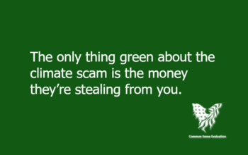 The only thing green about the climate scam is the money they're stealing from you.