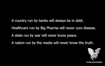 A country run by banks will always be in debt. Healthcare run by Big Pharma will never cure disease. A state run by war will never know peace. A nation run by the media will never know the truth.