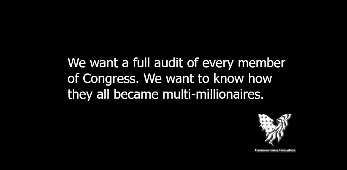 A Full Audit of Congress - Common Sense Evaluation