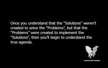 Once you understand that the “Solutions” weren't created to solve the “Problems”, but that the “Problems” were created to implement the “Solutions”, then you'll begin to understand the true agenda.